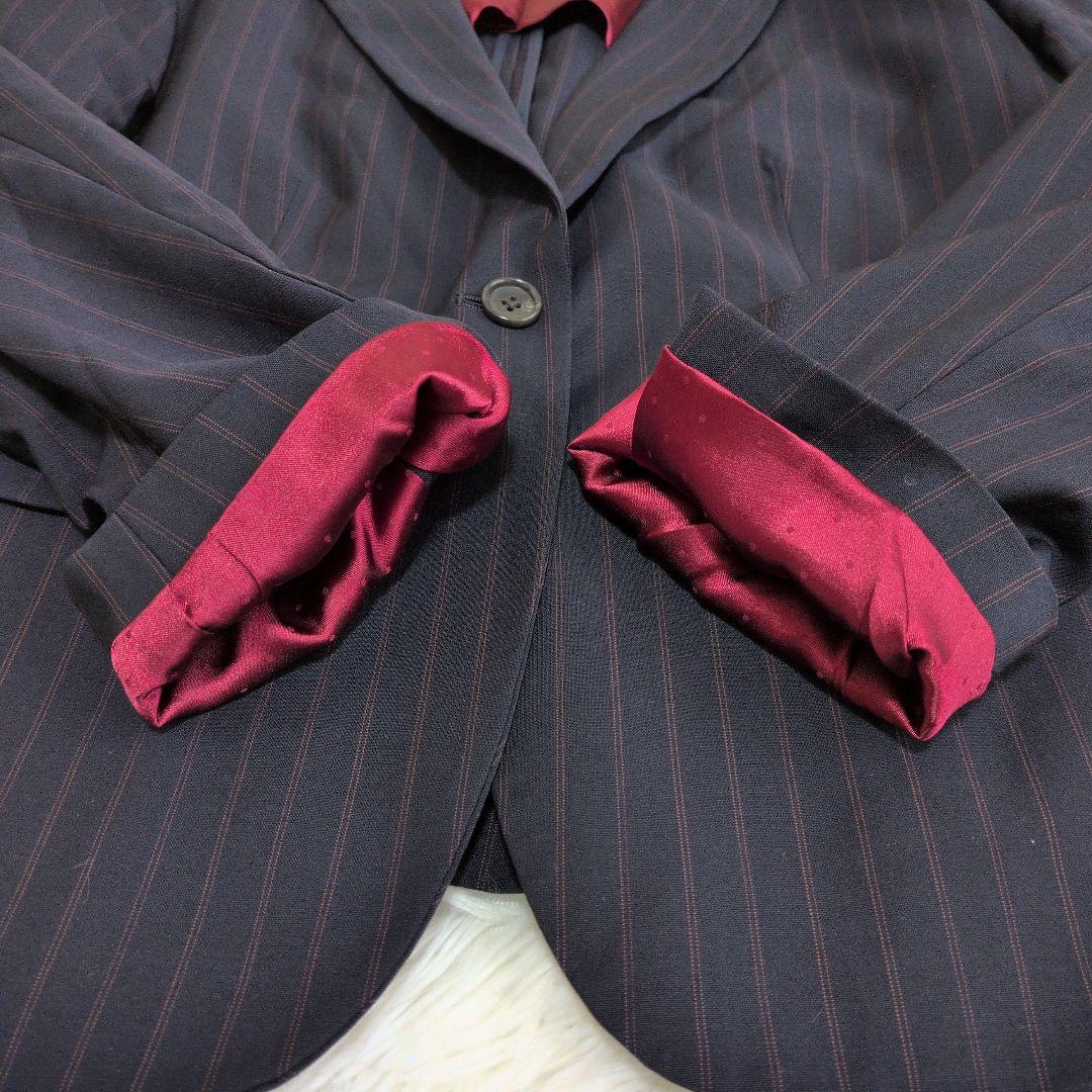 カシヤマ 洗える ビジネススーツ セットアップ ネイビー 大きいサイズ