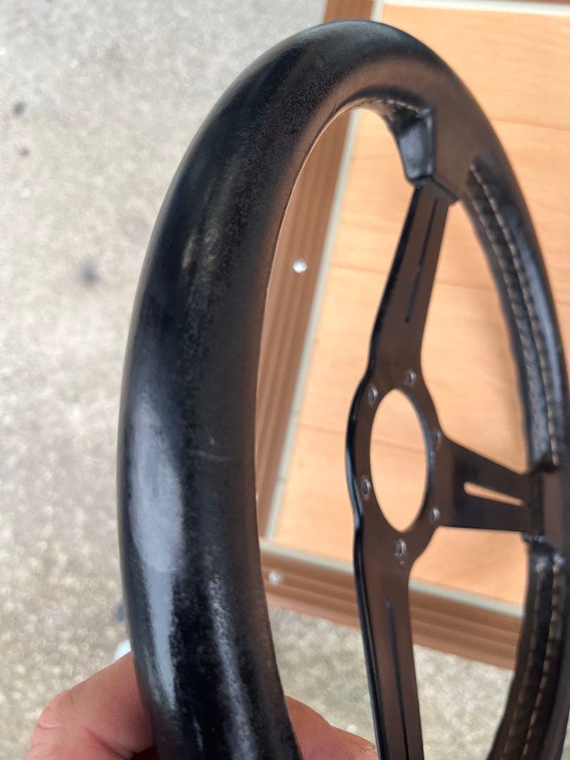 ナルディ3スポーク ステアリング 黒 約32cm