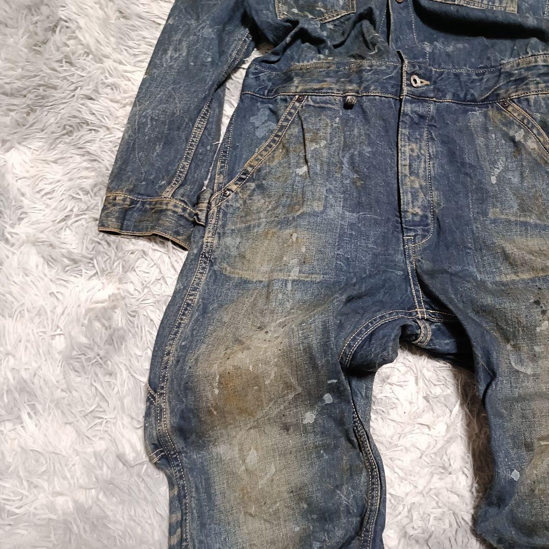ジョンブル つなぎ デニムサロペット エンジニアオールインワン JOHNBULL