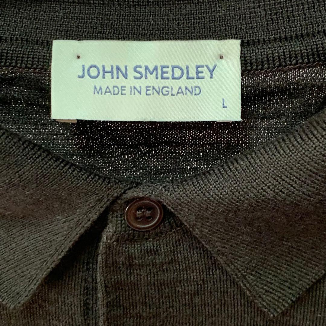 ジョンスメドレー JOHN SMEDLEY ニットポロ ダークブラウン
