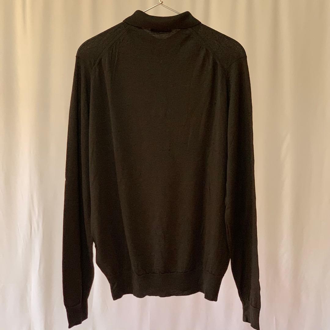 ジョンスメドレー JOHN SMEDLEY ニットポロ ダークブラウン