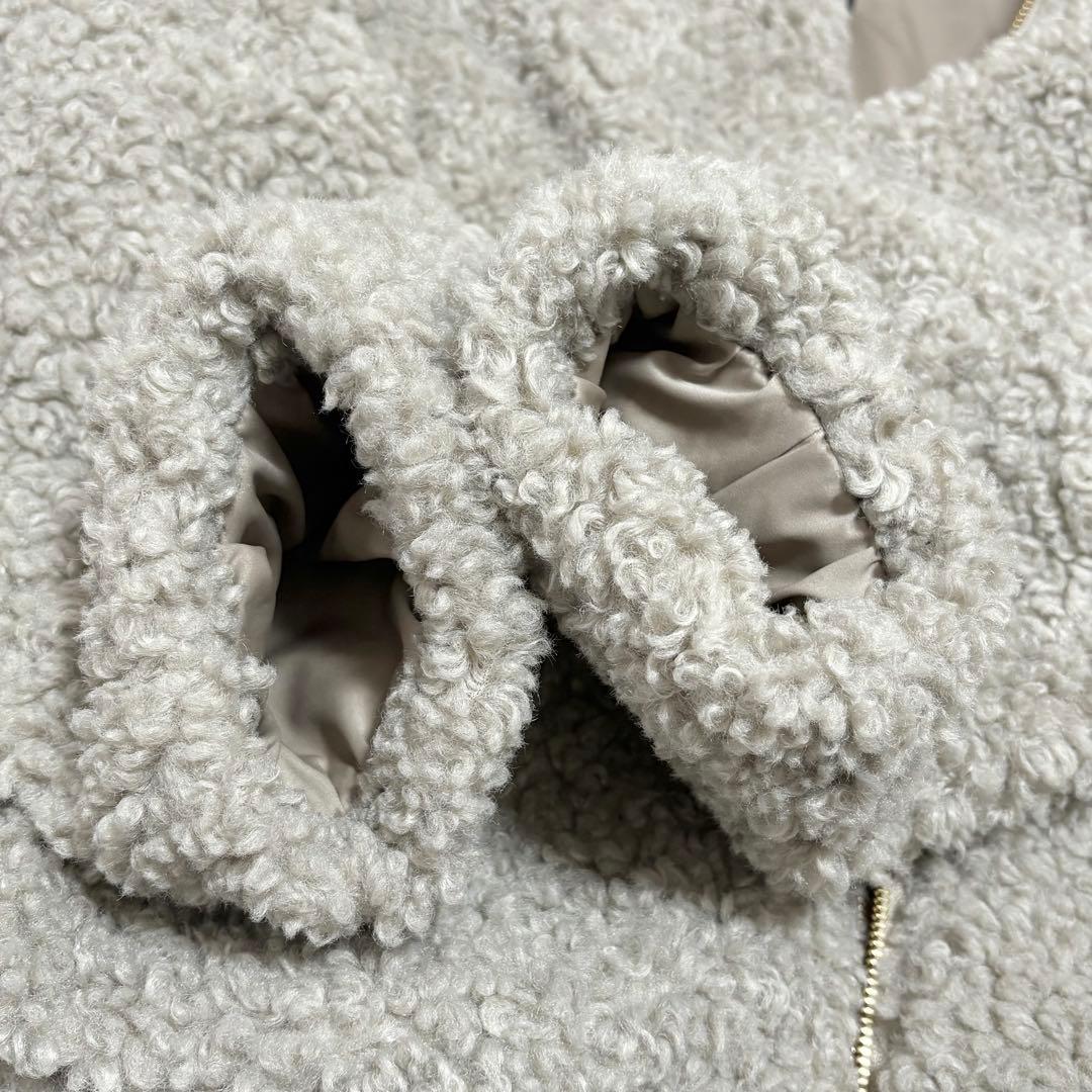 25年モデル✨未使用級 TATRAS LUELA ボアブルゾン ライトグレー