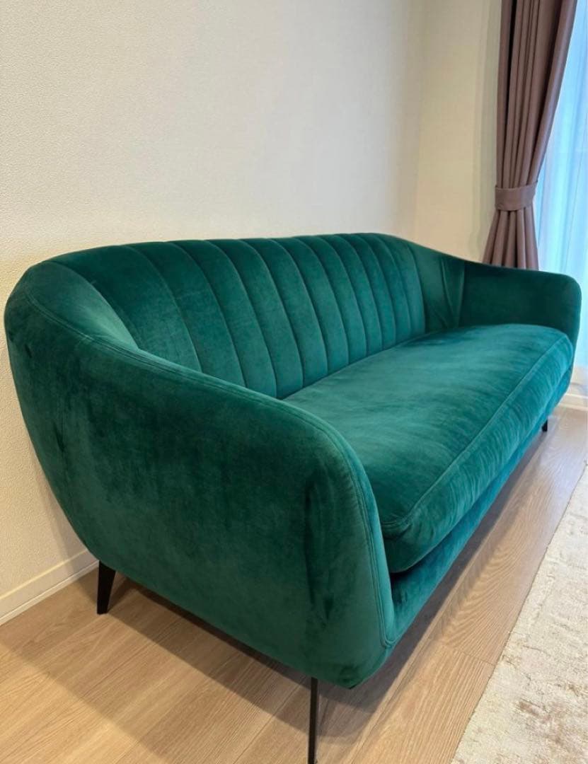 【NOCE】ソファ HELSINKI 3人掛け　グリーン　緑