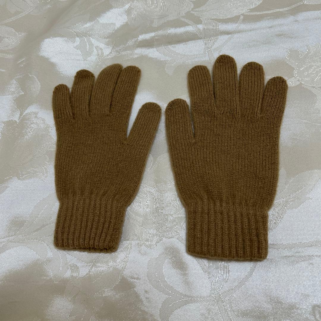 バーバリーキッズジュニア　マフラー、ニットキャップ 、手袋 3点セット　キャメル