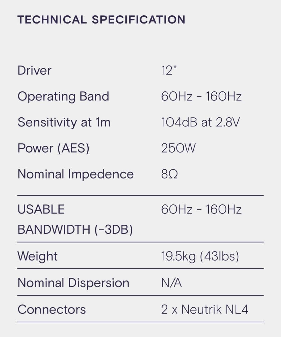 FUNKTION-ONE MB112 サブウーハー 完全動作品