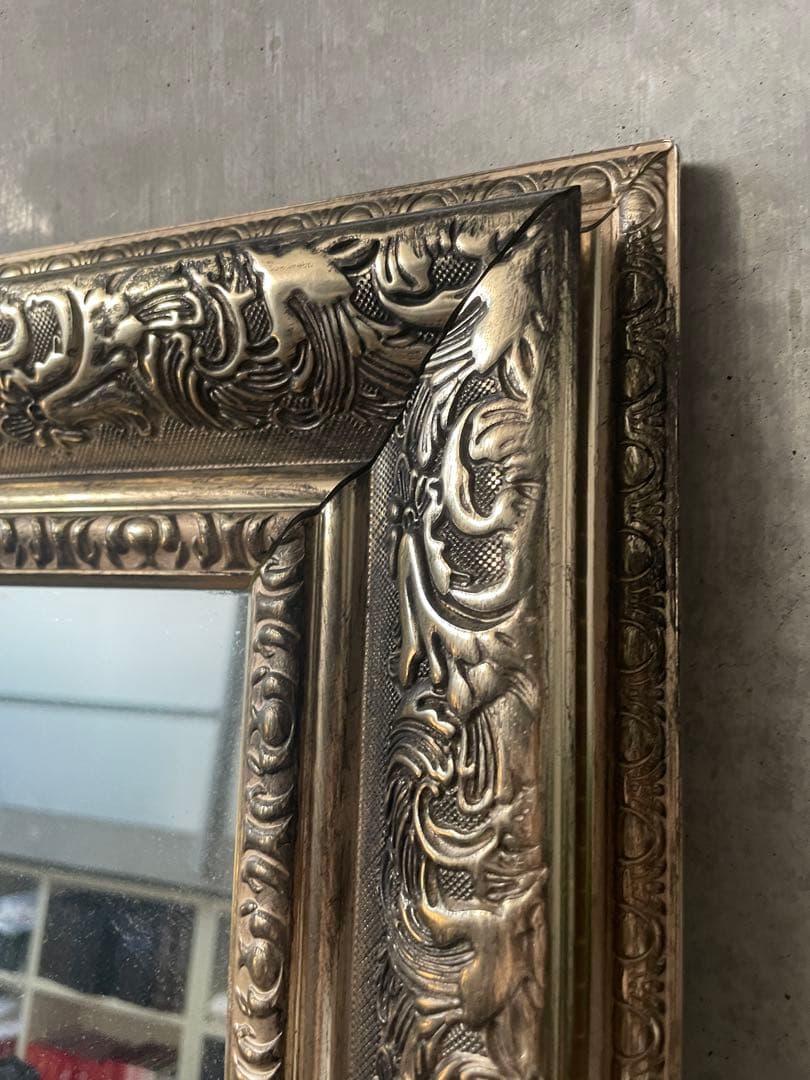 ぽ*た様 ANTIQUE調シャンパンゴールド大型ミラー/姿見（幅90×高さ180