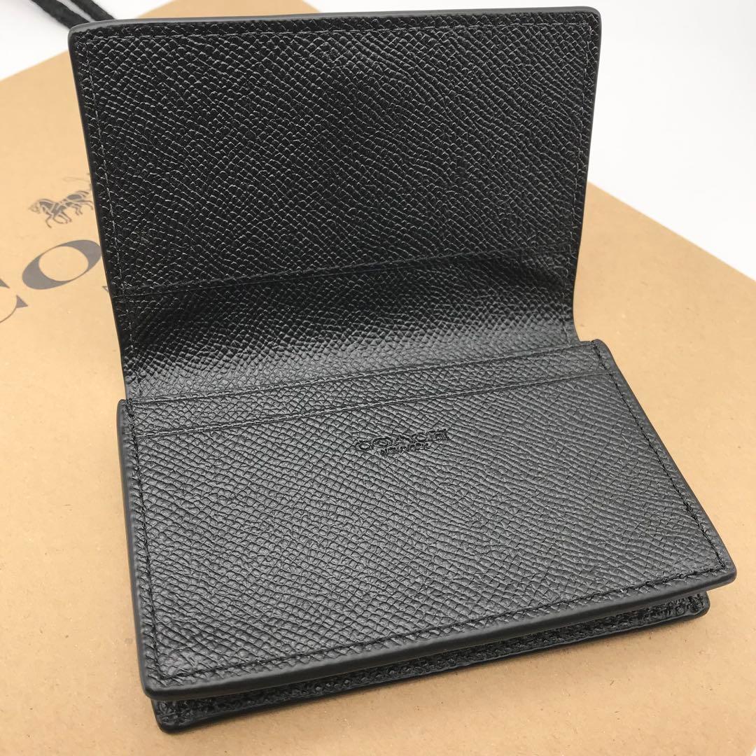 【COACH☆新品】☆ビジネス カード ケース☆ブラック☆名刺入れ☆男女兼用☆