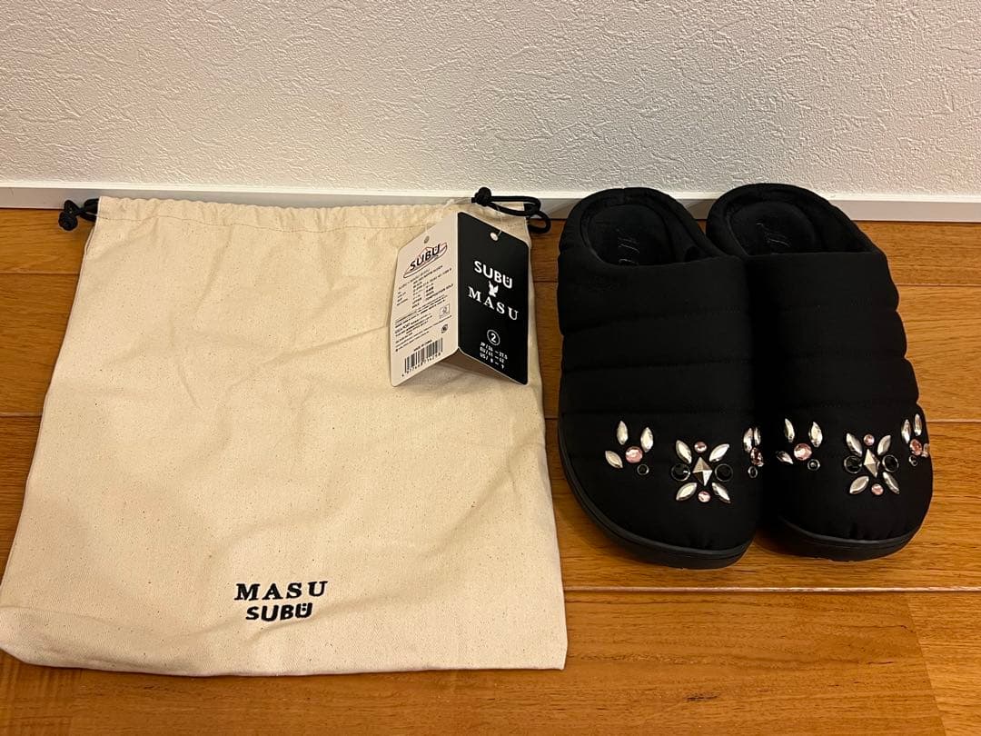 SUBU x MASU STUDS SANDAL BLACK スブ サンダル 冬
