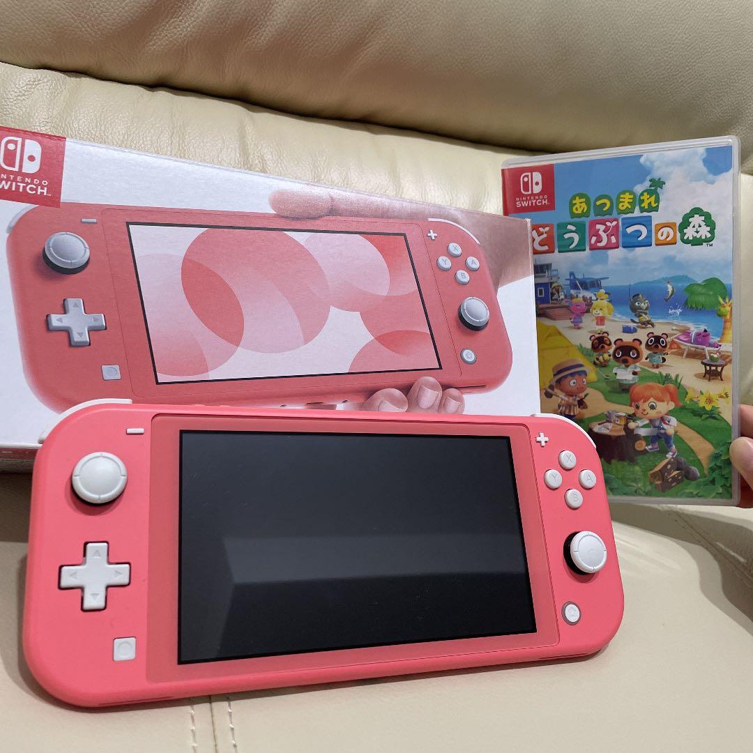 美品‼️あつ森＆Nintendo Switch 大人気色‼️ コーラルピンク