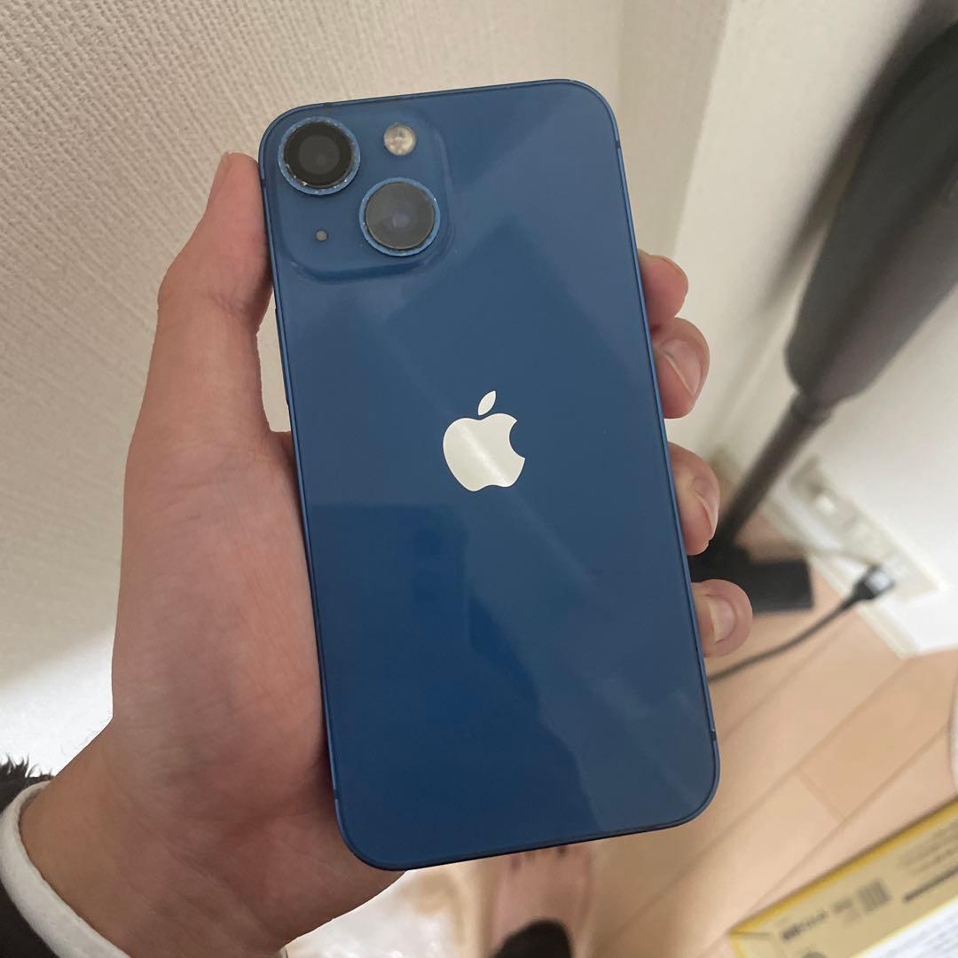 液晶傷なし iPhone 13 mini 128GB simフリー　ブルー