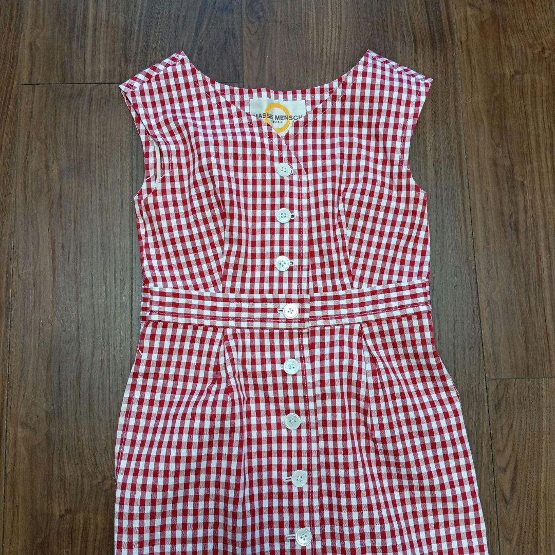 massemensch ノースリーブワンピース　チェック柄　ワンピース