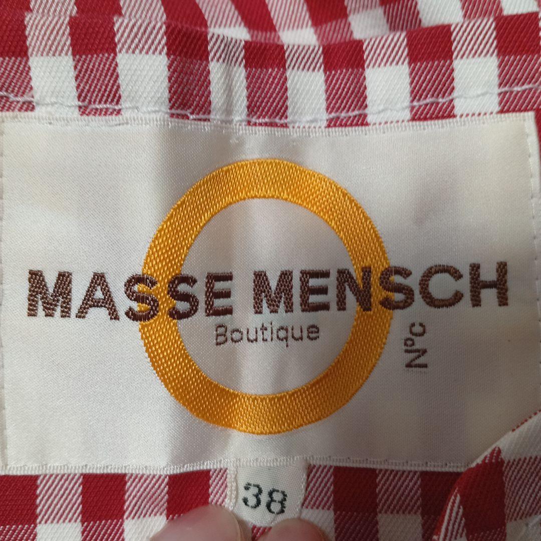 massemensch ノースリーブワンピース　チェック柄　ワンピース
