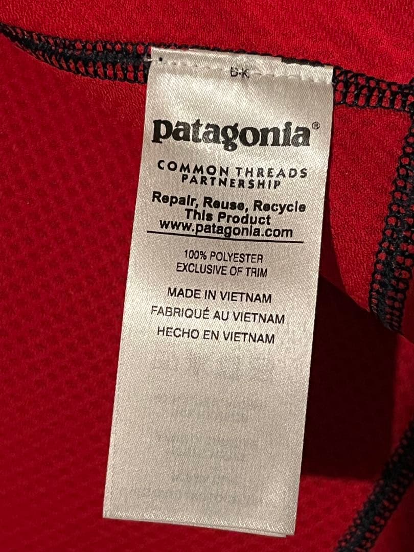 patagonia フリースベスト M ネイビー/レッド レトロX