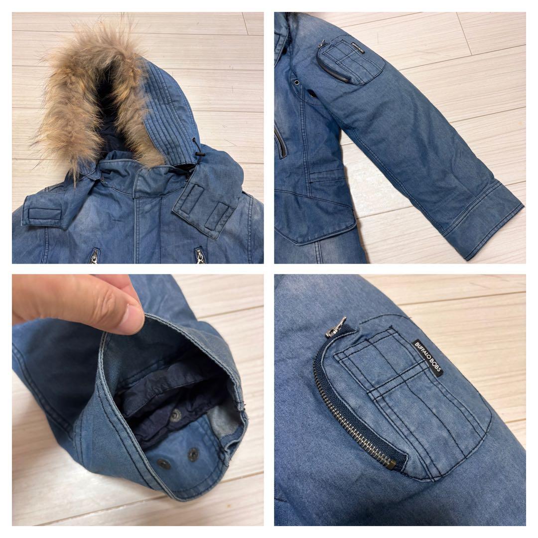良品■バッファローボブズ■デニム ACE 3WAY M51 ダウン モッズコート