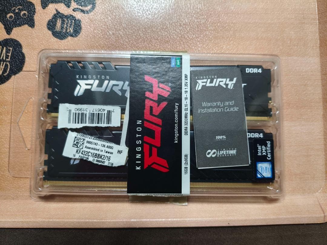Kingston DDR4メモリ3200MHz 16GB(8GBx2枚)
