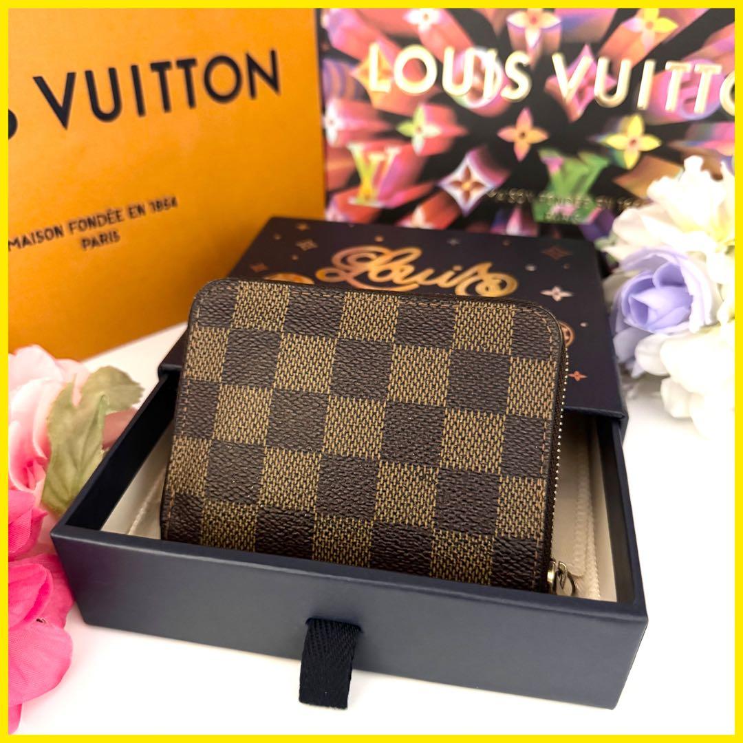☆超絶美品☆ ルイヴィトン　パース　ラウンドファスナー　ダミエ　ブラウン
