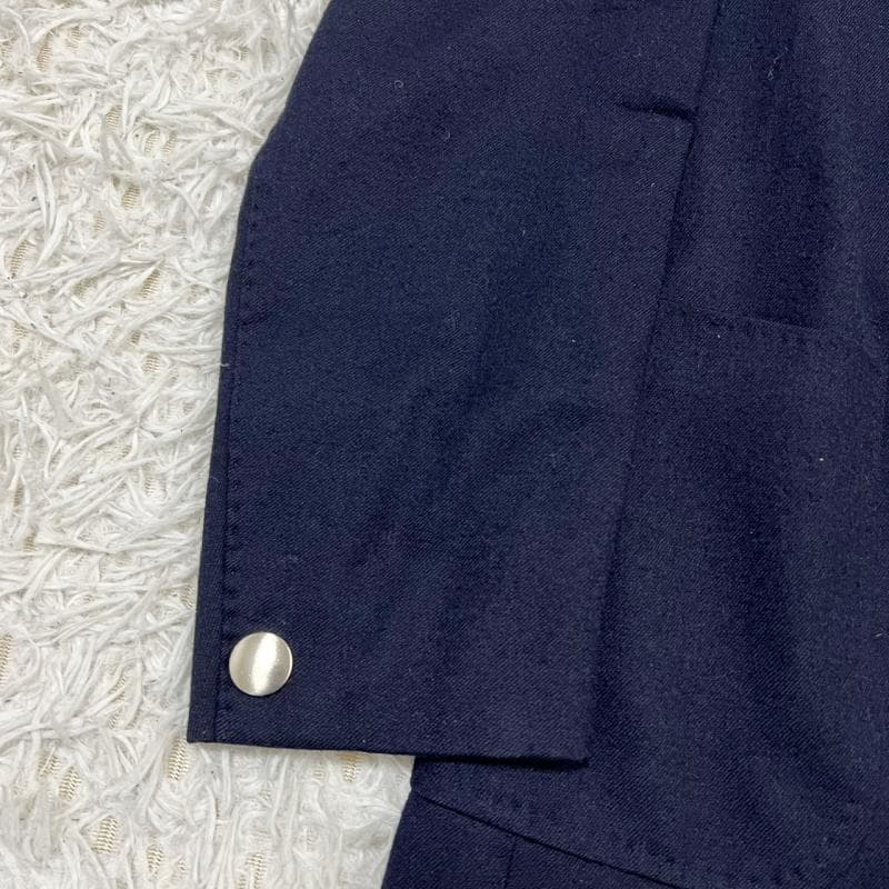 BEAMS F 紺ブレ テーラードジャケット 3B 段返り 銀ボタン