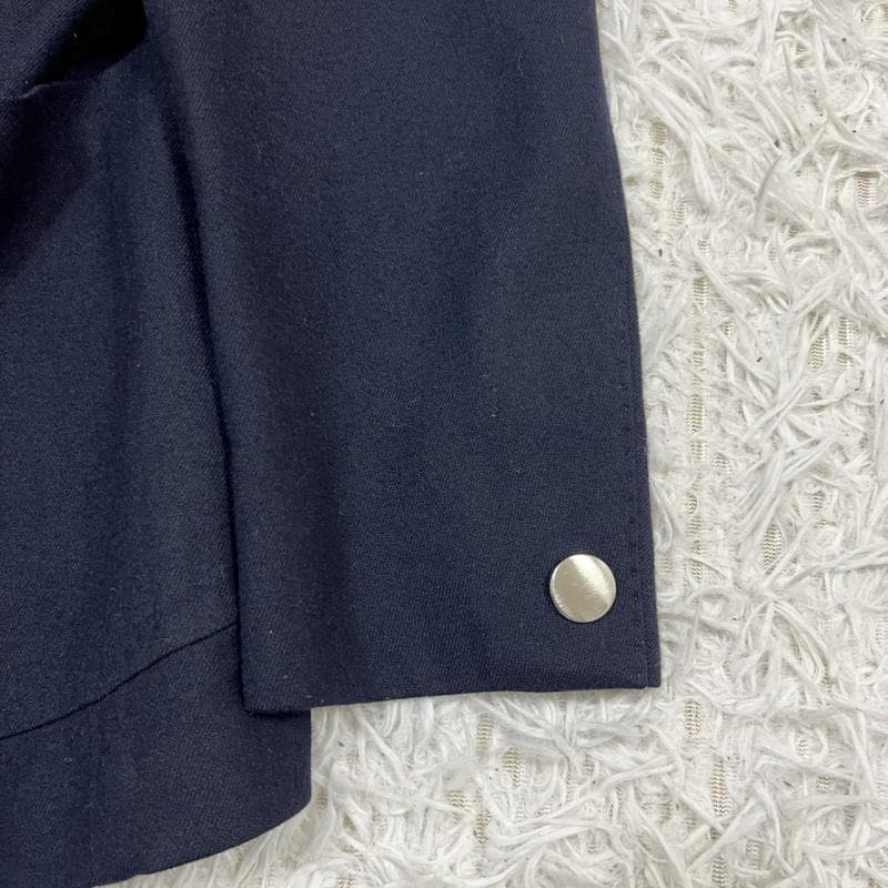 BEAMS F 紺ブレ テーラードジャケット 3B 段返り 銀ボタン