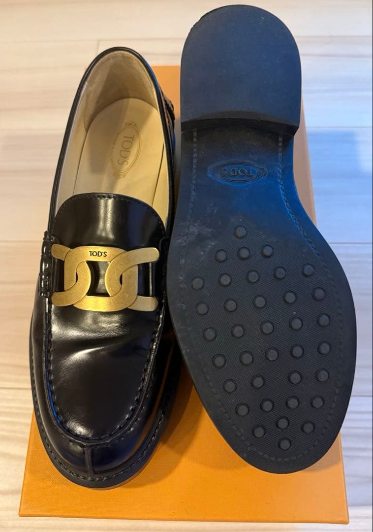 【美品】TODS トッズ　ケイト　ローファー　ブラック　37 1/2
