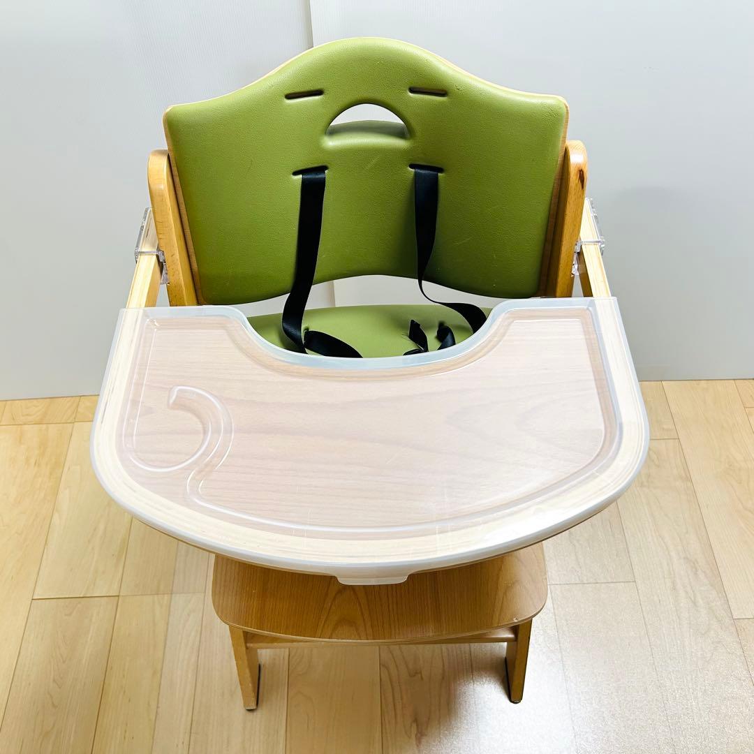 良品 ビヨンド ジュニア ハイチェア Abiie オリーブ beyond 木製