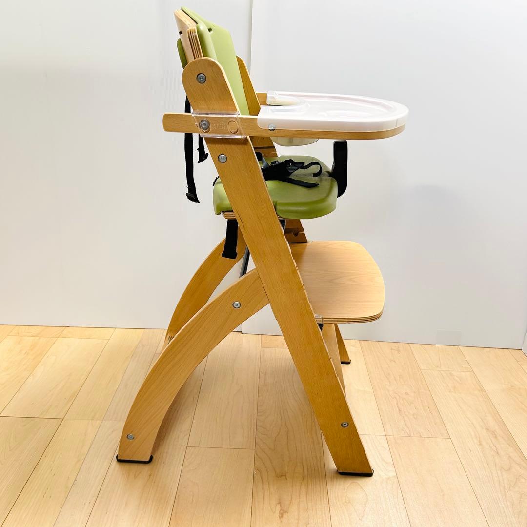 良品 ビヨンド ジュニア ハイチェア Abiie オリーブ beyond 木製