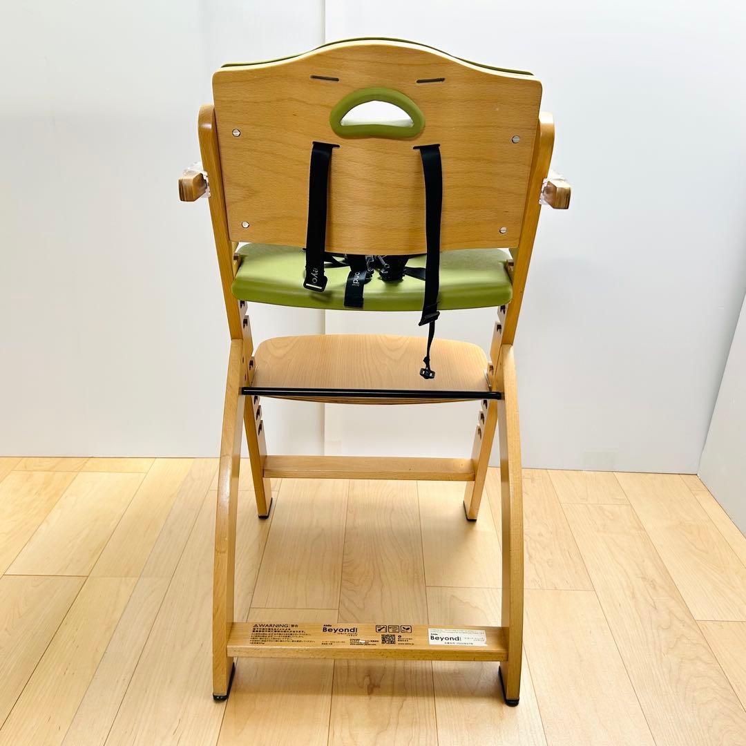 良品 ビヨンド ジュニア ハイチェア Abiie オリーブ beyond 木製