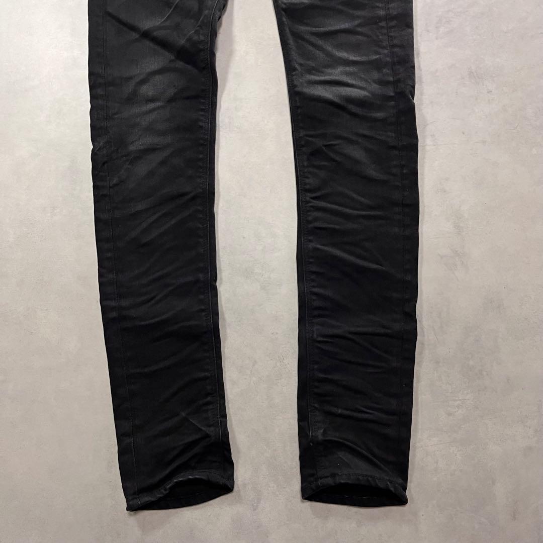 ◎Black by VANQUISH 皺加工 スキニー デニムパンツ Y2K