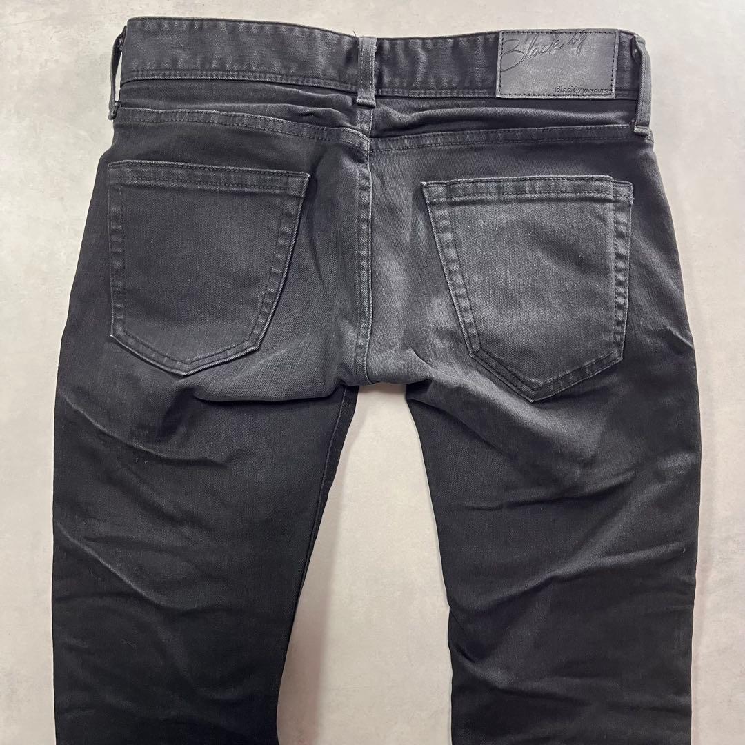 ◎Black by VANQUISH 皺加工 スキニー デニムパンツ Y2K