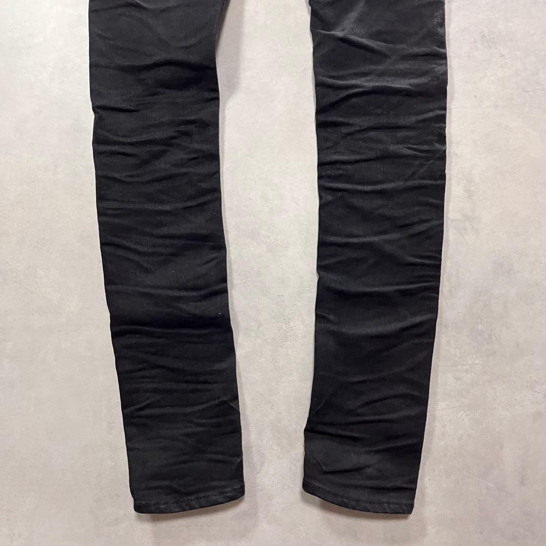 ◎Black by VANQUISH 皺加工 スキニー デニムパンツ Y2K