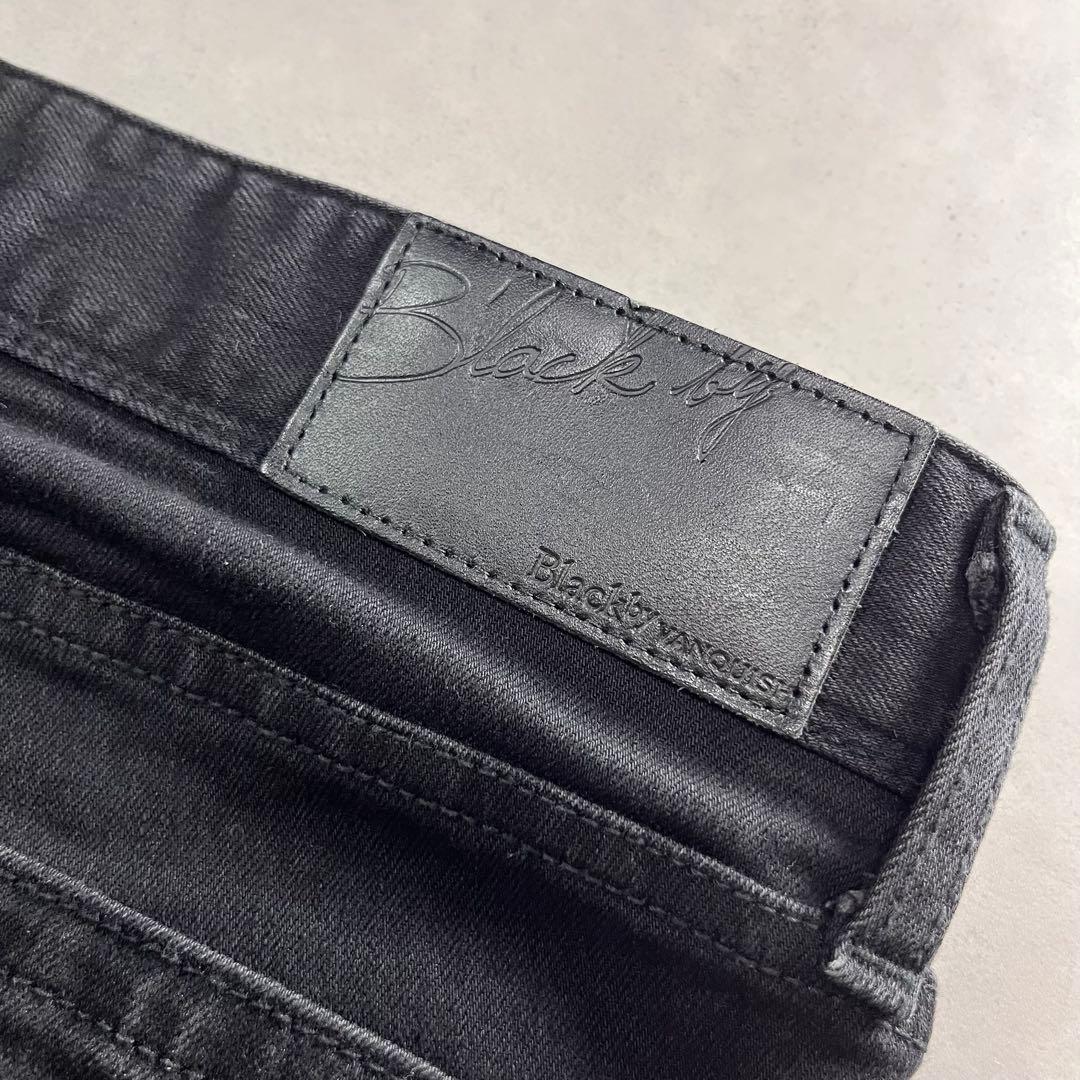 ◎Black by VANQUISH 皺加工 スキニー デニムパンツ Y2K
