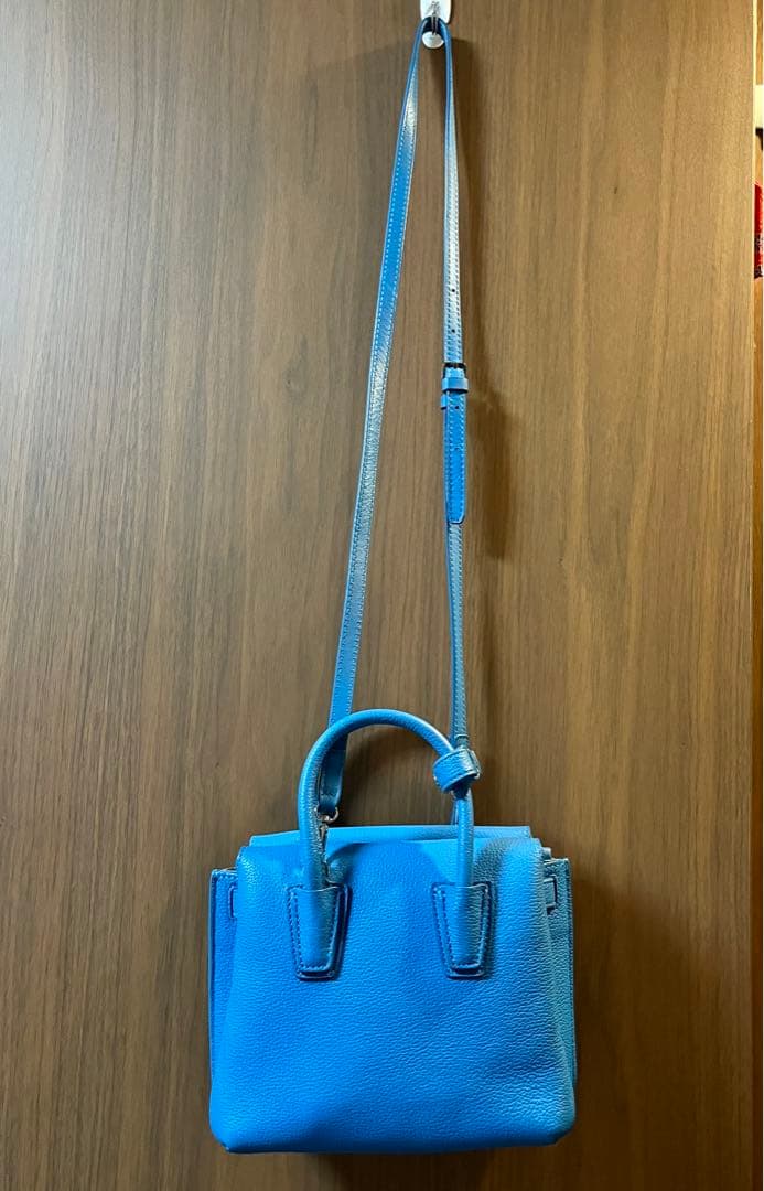 MCM クロスボディバッグ　ブルー牛革