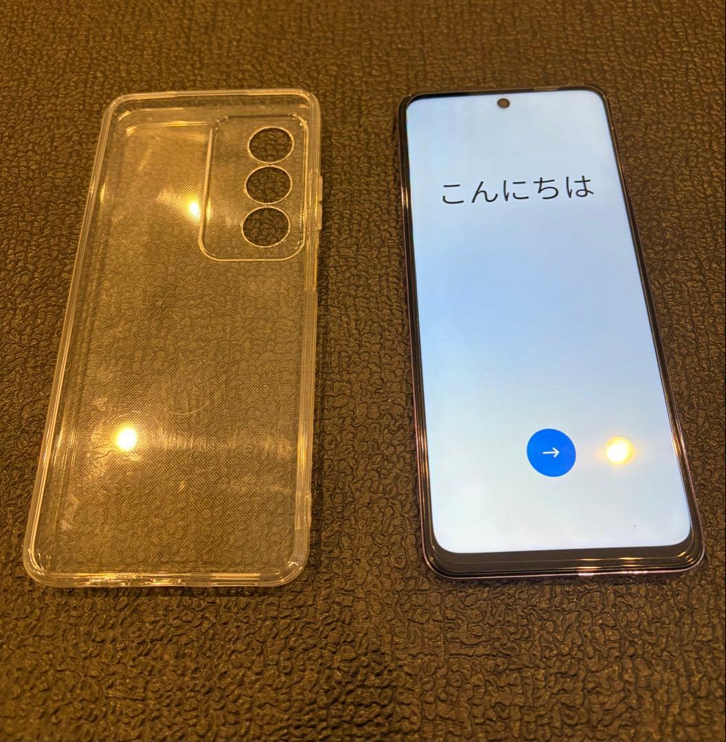 OPPO A3 5G パープル　クリアケース付き　強化ガラスフィルム装着済み