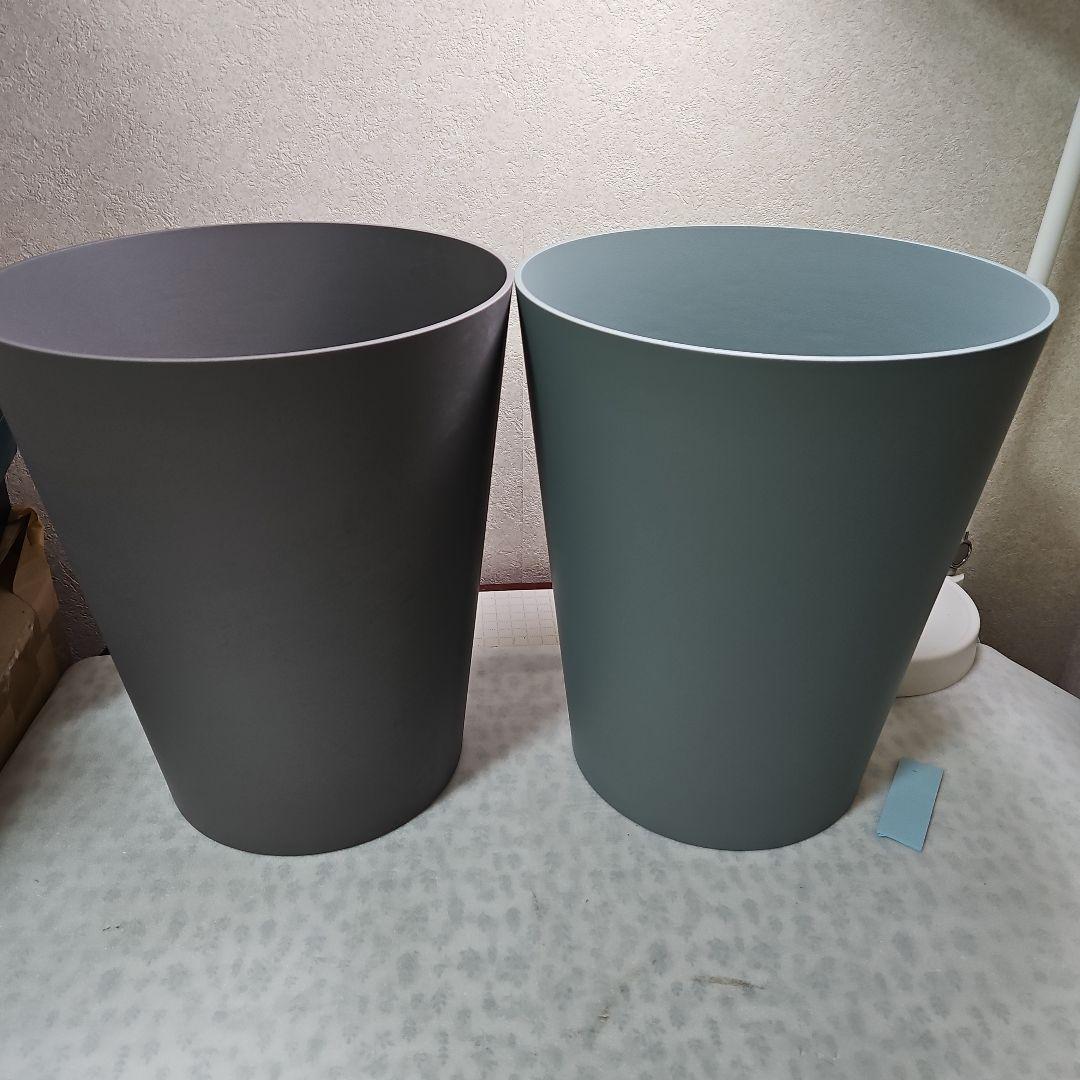 SAITO WOOD BASKET ブルー グレー ゴミ箱 2個