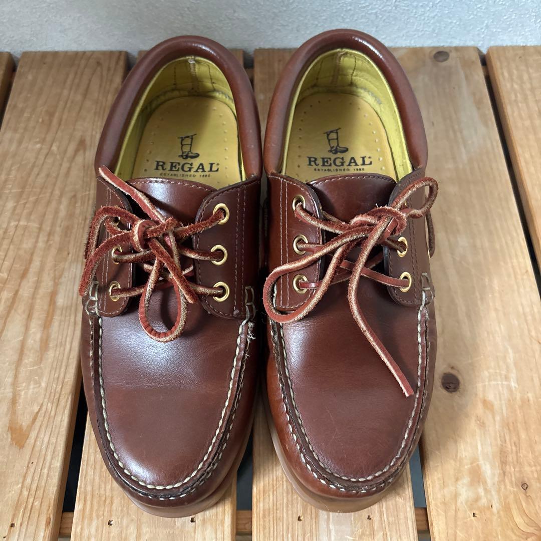 リーガル JE-38 デッキシューズ 3eye ブラウン 24 ティンバーランド