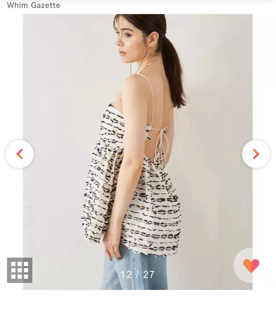 ウィムガゼット リボンキャミブラウス　エクリュ