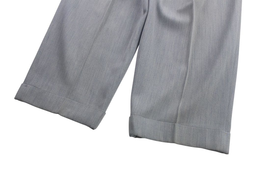 ぷ*ぷ様 1950s ウールギャバジン アジャスターベルト付 ワイドスラックス