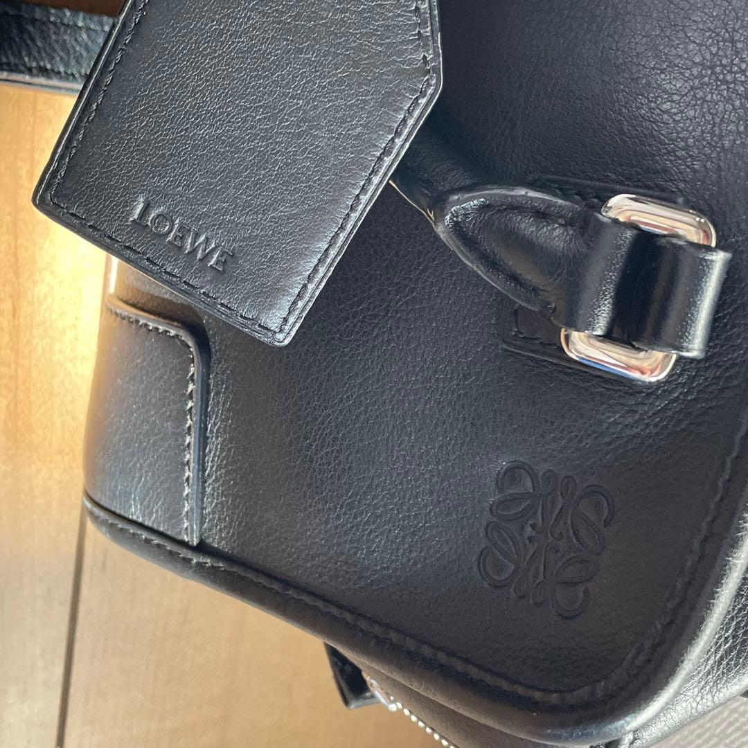 ロエベ　アマソナ23 ハンドバッグ　ミニボストン　ブラック　アナグラム