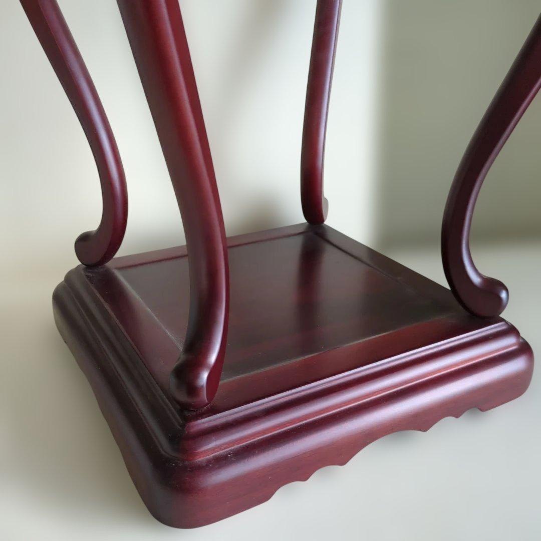 骨董　飾り台　台　木製　木彫　猫脚　花台　香炉台　ディスプレイ