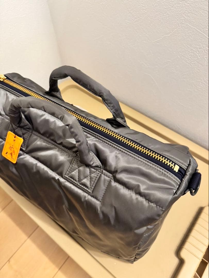 新品タグ付き　PORTER EXCHANGE ボストンバッグ　シルバーグレー