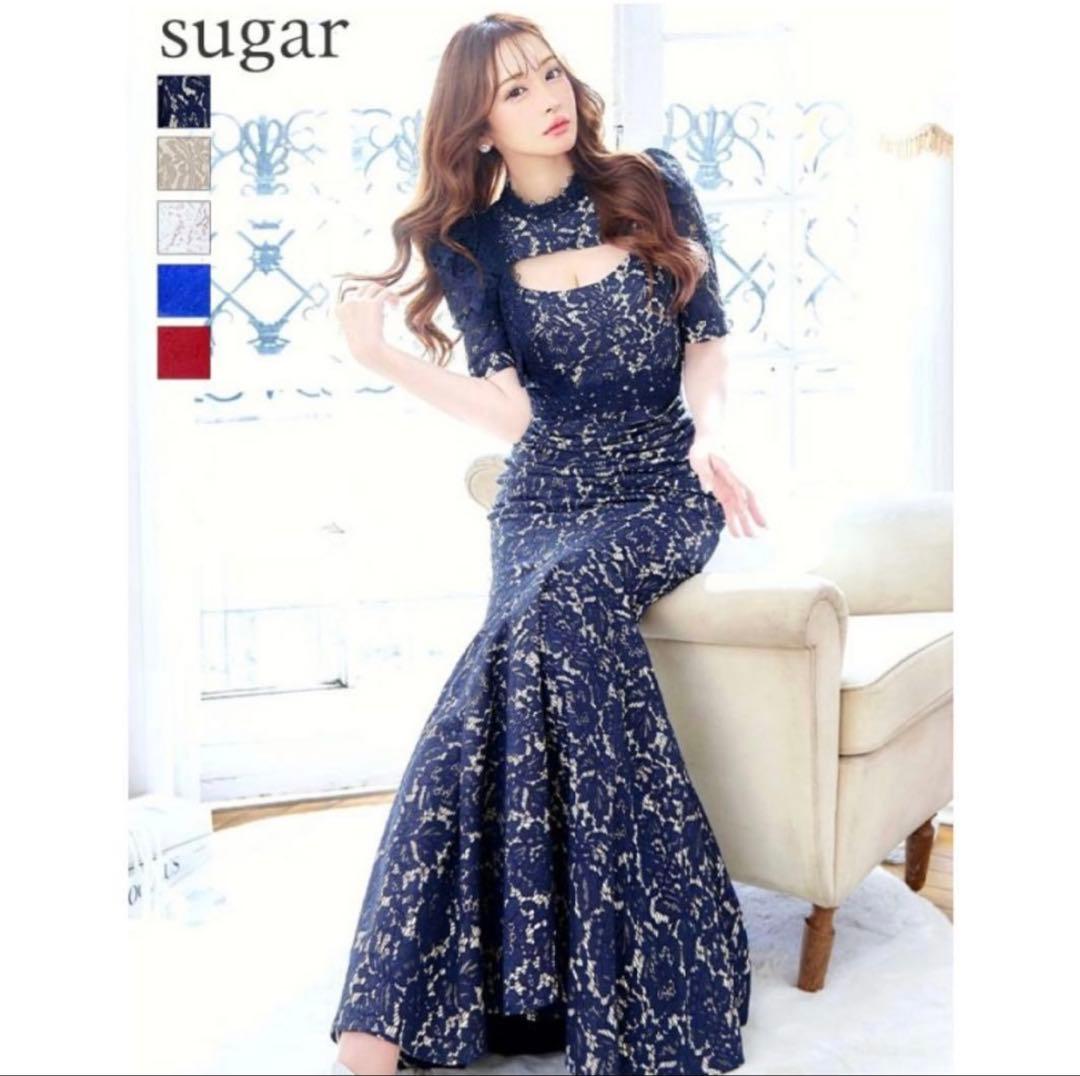 【Riko】マーメイド レース ロングドレス キャバドレス