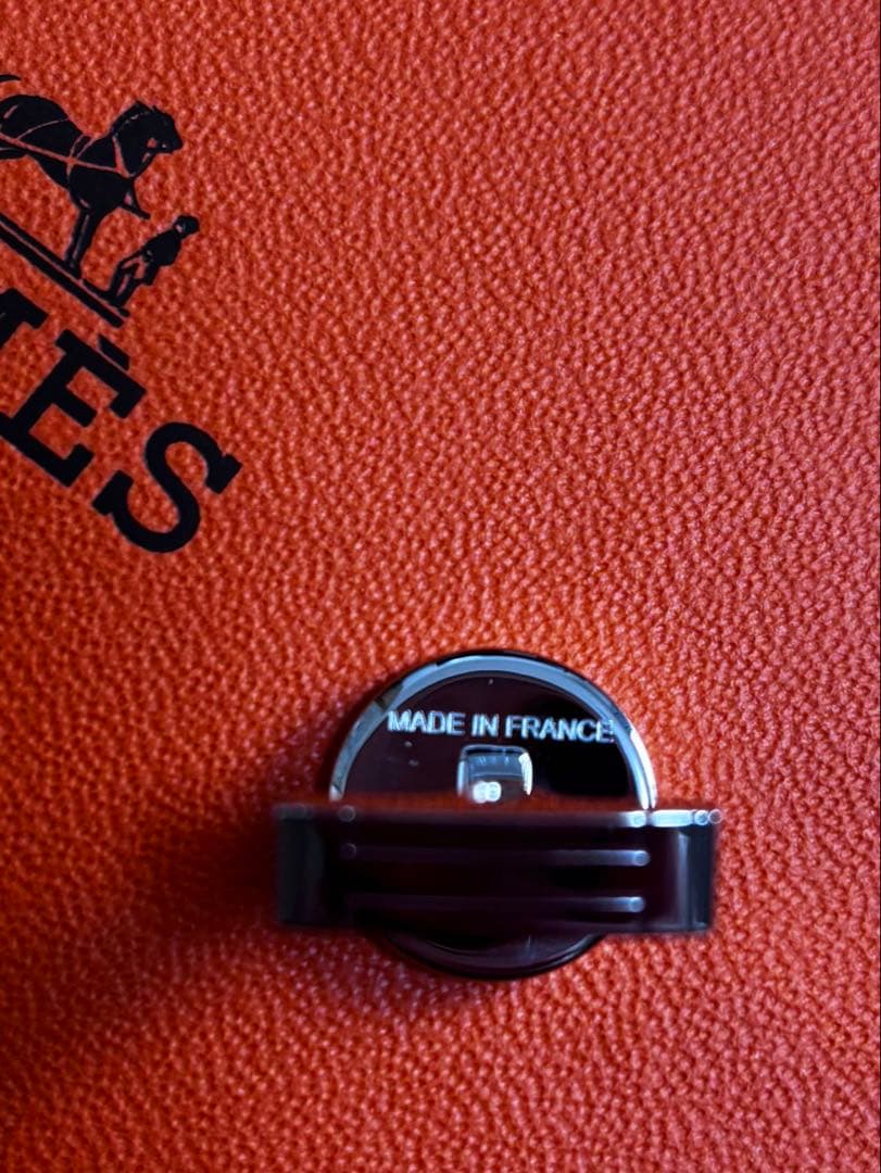 【正規品・付属品完備】HERMES カフリンクス リコル2 シルバー×ネイビー