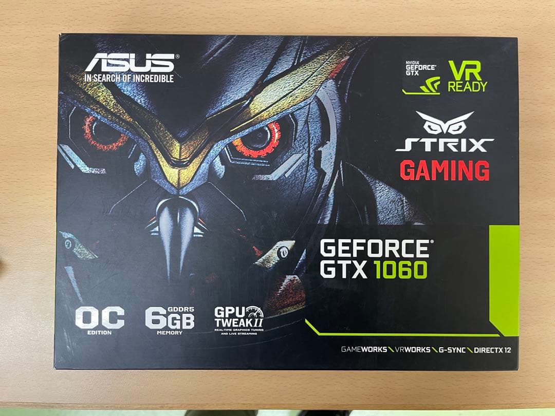 美品 ASUS STRIX GTX1060 6GB GDDR5 動作確認済み