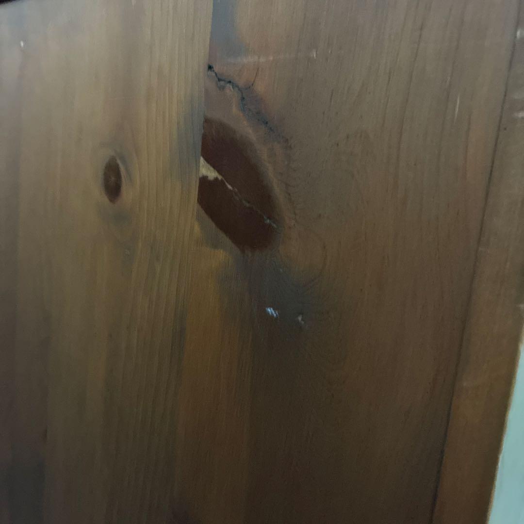 アンファン　食器棚 木製ガラス扉付きキャビネット