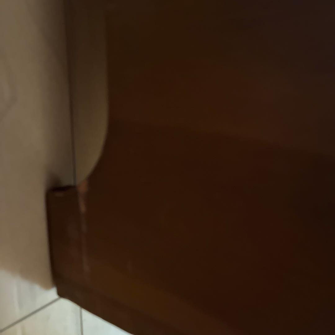 アンファン　食器棚 木製ガラス扉付きキャビネット