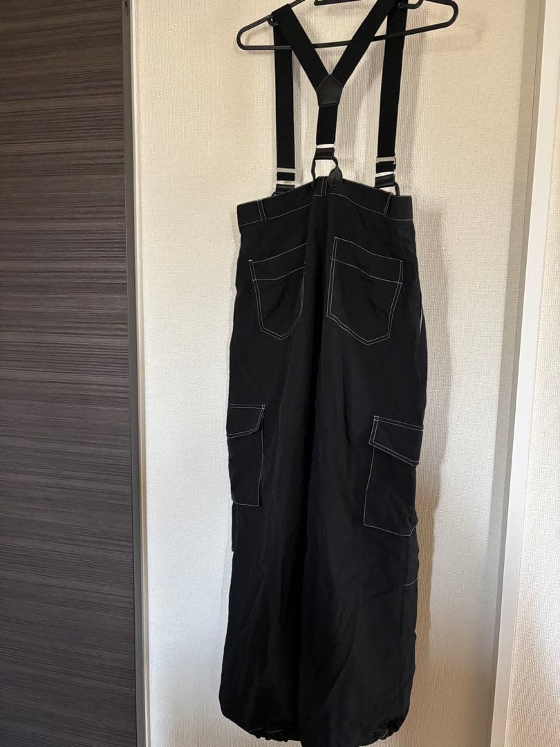 cft. ステッチサスペンダーカーゴパンツ ブラック