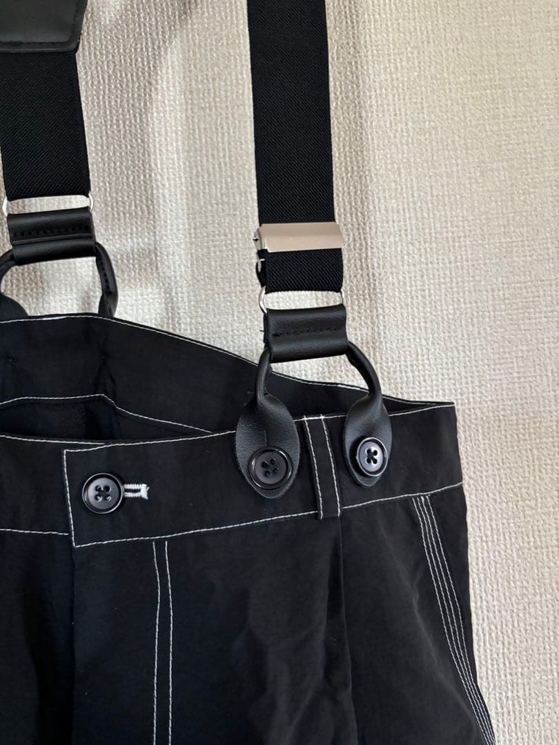 cft. ステッチサスペンダーカーゴパンツ ブラック