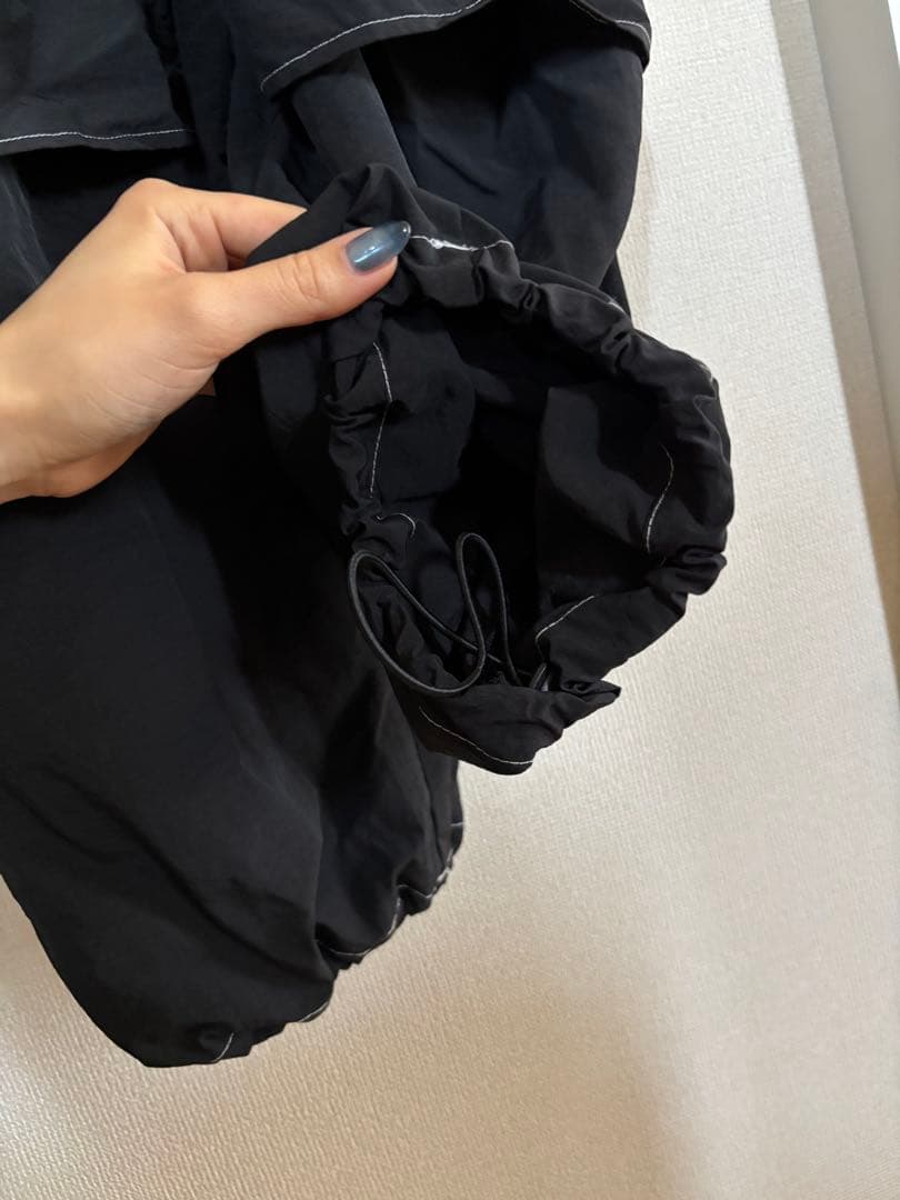 cft. ステッチサスペンダーカーゴパンツ ブラック