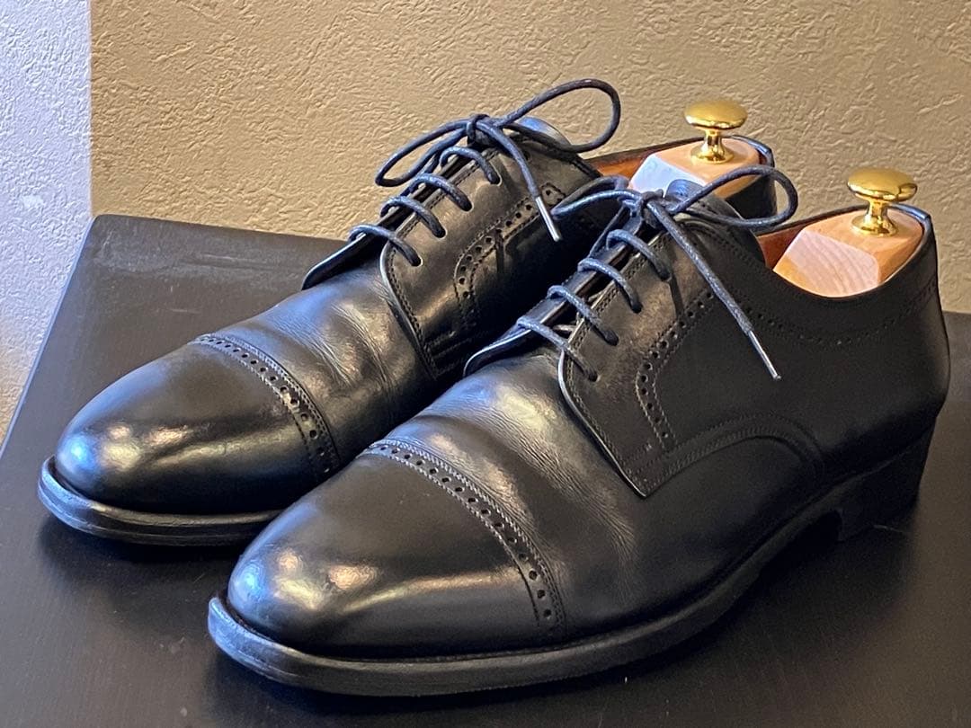 美品　スコッチグレイン SCOTCH GRAIN 26cm 黒　ストレートチップ