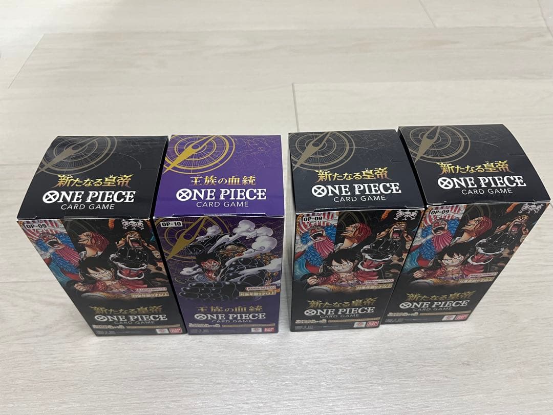 ワンピースカード　新たなる皇帝　王族の血統　未開封BOXテープ付き　セット