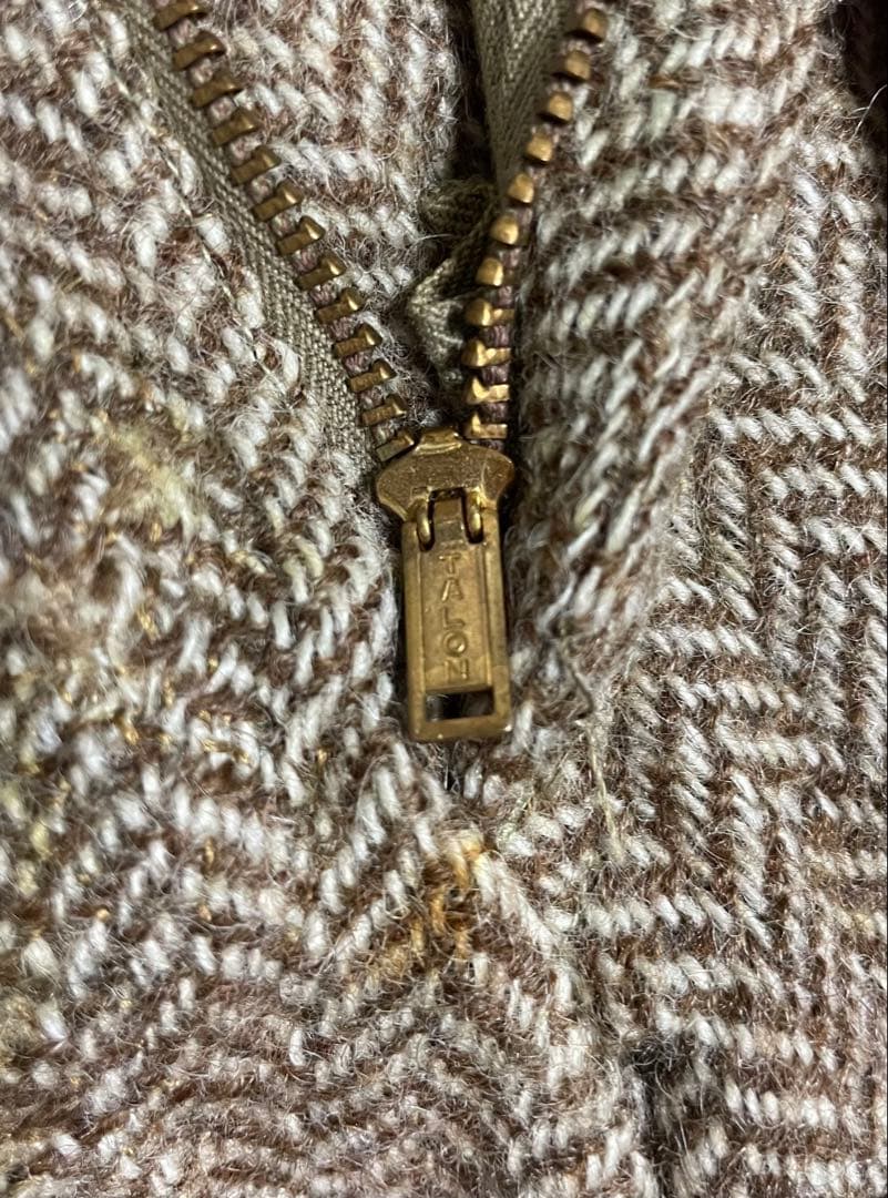 50s〜60s vintage ブラウン ヘリンボーン トラウザー